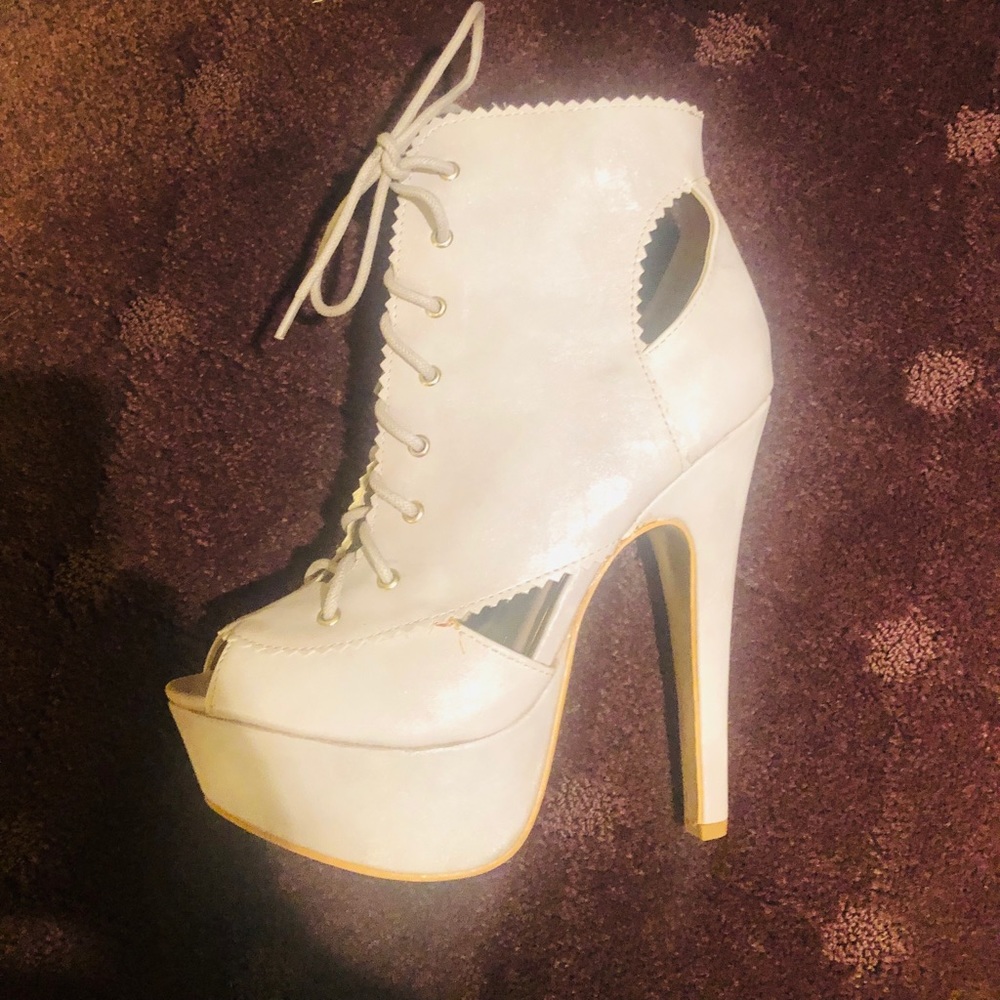 Platform Peeptoe Bootie